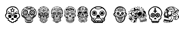 Mexican Skull font preview